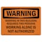 Signmission OSHA WARNING Sign, Two Persons Required, 24in X 18in Rigid Plastic, 24" W, 18" H, Landscape OS-WS-P-1824-L-12850 - alternate 1